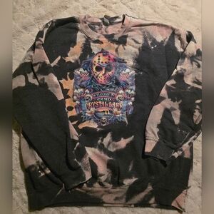 Camp Crystal Lake Jason Sweatshirt Bleached Style Size XL